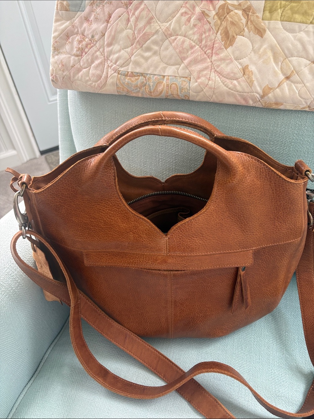 Latico Darby Leather Crossbody Bag-Cognac